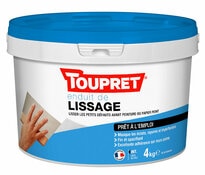 Enduit Rebouchage Lissage 2 en 1 pâte 4 kg blanc - TOUPRET - Mr.Bricolage