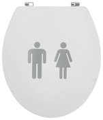 Abattant WC blanc dessin homme et femme "Nosara" - Cooke and Lewis - Brico Dépôt