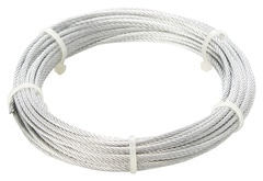 Chapuis - Câble acier gainé PVC Chapuis Bobine de 50m Diamètre Câble 3mm  Ext 4mm - Corde et sangle - Rue du Commerce