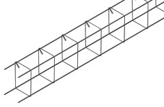 Treillis métallique pour béton Acier Ferneuf 4 pi x 8 pi calibre 9  ouvertures de 6 po x 6 po 8706699