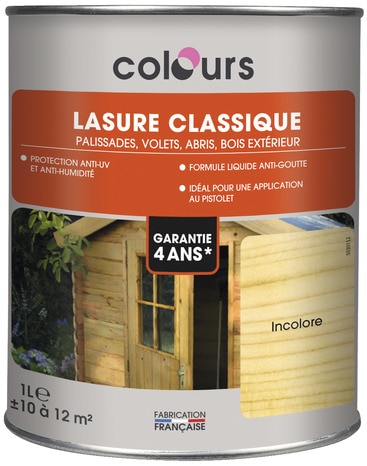 Lasure bois extérieur teck 5 L satin - Brico Dépôt