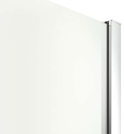 Porte de douche, angle carré chromé, L.80 cm x l.80 cm, transparent, Easy