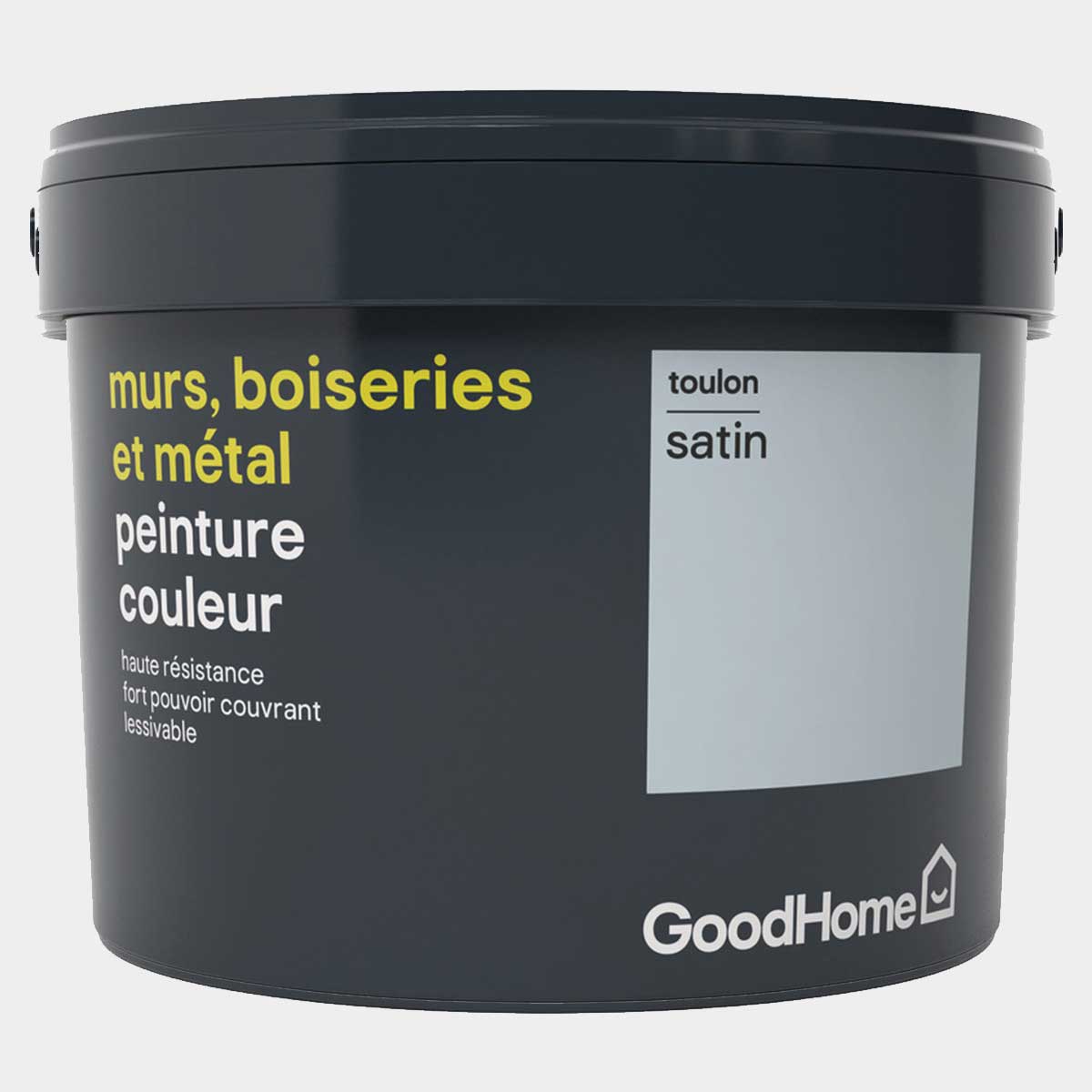 Peinture haute résistance murs, boiseries et métal intérieure acrylique satin bleu Toulon 2,5 l 