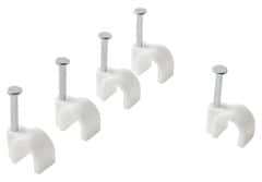 Lot de 25 attaches câble Ø 5/6 mm blanc - Diall - Brico Dépôt