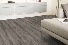 Sol stratifié à clipser aspect chêne gris cendré "Oldbury" - L. 138,3 x l. 19,4 cm x Ép. 10 mm. - GoodHome - Brico Dépôt