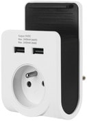 Support chargeur double USB Adaptateur de prise murale - Brico Dépôt