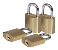 Lot de 4 cadenas à clé 38 mm Diam. 6,3 mm - Smith & Locke - Brico Dépôt