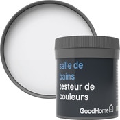 Testeur peinture salle de bains acrylique satin blanc North Pole 50 ml - GoodHome - Brico Dépôt