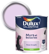 Peinture murs et boiseries intérieure acrylique Satin Rose dragée 2.5 L - Dulux Valentine - Brico Dépôt