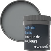 Testeur peinture salle de bains acrylique satin gris Delaware 50 ml - GoodHome - Brico Dépôt