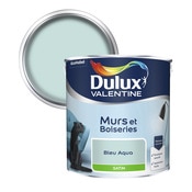 Peinture murs et boiseries intérieure acrylique Satin Bleu aqua 2.5 L - Dulux Valentine - Brico Dépôt