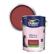 Peinture murs et boiseries intérieure acrylique Satin Rouge absolu 5 L - Dulux Valentine - Brico Dépôt