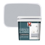 Peinture de rénovation faïence et lambris acrylique satin tendre gris 0,75 L - V33 - Brico Dépôt