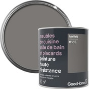 Peinture de rénovation meubles cuisine, salle de bains et placards acrylique mat gris Fairfield 0,75 L - GoodHome - Brico Dépôt