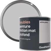 Peinture de rénovation meubles acrylique mat profond blanc White Plains 0,5 L - GoodHome - Brico Dépôt