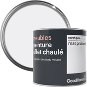 Peinture de rénovation meubles acrylique effet chaulé blanc North Pole 0,5 L - GoodHome - Brico Dépôt