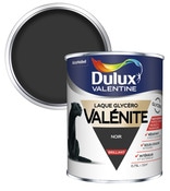 Peinture bois et métal intérieure glycéro Noir brillant 0.75 L - Dulux Valentine - Brico Dépôt