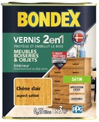 _RETRAIT_SOLDES__Vernis ton chêne clair satin 0,25 L - Bondex - Brico Dépôt