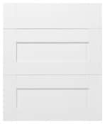 Façade 1 tiroir + 2 casseroliers "Alpinia" blanc l.59,7 x h.71,5 cm - GoodHome - Brico Dépôt