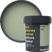 Peinture haute résistance murs, boiseries et métal intérieure Mat Vert Limerick 0.75 L - GoodHome - Brico Dépôt