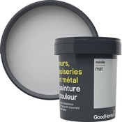 Peinture haute résistance murs, boiseries et métal intérieure Mat Gris Melville 0.75 L - GoodHome - Brico Dépôt