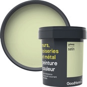 Peinture haute résistance murs, boiseries et métal intérieure Satin Vert Galway 0,75L - GoodHome - Brico Dépôt