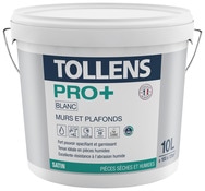 Peinture bicouche murs et plafonds intérieure Pro+ acrylique satin blanc 10 L - Magnusson - Brico Dépôt