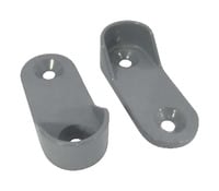 2 supports penderie mur ovale 30 x 15 mm gris - Brico Dépôt