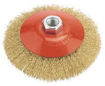 Brosse circulaire à fils ondulés acier pour meuleuse 125 mm - Universal - Brico Dépôt