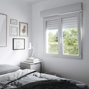 Fenêtre PVC blanc oscillo-battante 2 vantaux + volet roulant h.95 x l.120 cm - GoodHome - Brico Dépôt