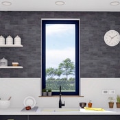 Fenêtre aluminium gris oscillo-battante 1 vantail gauche h.75 x l.40 cm - GoodHome - Brico Dépôt