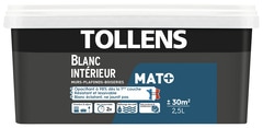 Peinture monocouche plafonds intérieurs mat blanc 2.5 L - Tollens - Brico Dépôt