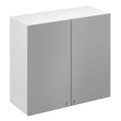 Meuble haut "Adèle" gris mat l.80 x h.72 x p.32 cm 2 portes - Brico Dépôt