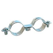 Lot de 2 colliers de fixation double pour tube Ø20 mm - Somatherm - Brico Dépôt