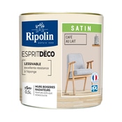 Peinture mur intérieur Satin 0,5 L café au lait - Ripolin - Brico Dépôt