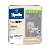 Peinture mur intérieur Satin 0,5 L Gris zinc - Ripolin - Brico Dépôt