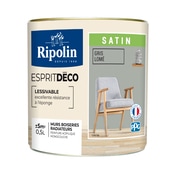 Peinture mur intérieur Satin 0,5 L Gris lome - Ripolin - Brico Dépôt