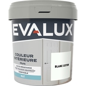 Peinture mur intérieur mat 0,75 L blanc coton - Evalux - Brico Dépôt