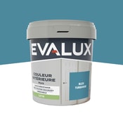 Peinture mur intérieur Satin 0,75 L Bleu turquoise - Evalux - Brico Dépôt