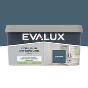 Peinture mur intérieur Satin 2,5 L Bleu paon - Evalux - Brico Dépôt