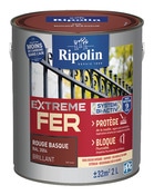 Peinture métal extérieur brillant 2 L rouge basque - Ripolin - Brico Dépôt