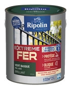 Peinture métal extérieur brillant 2 L vert basque - Ripolin - Brico Dépôt