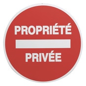 Panneau signalétique rond ø 28 cm "propriété privée" - VISO - Brico Dépôt