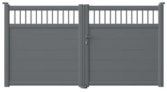 Portail battant aluminium "sillano" gris - l. 3 m - Brico Dépôt