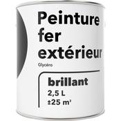 Peinture extérieur métal 2,5 L blanc brillant glycero - Brico Dépôt