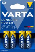 Lot de 4 piles alcalines AA/LR6 "LongLife Power" - Varta - Brico Dépôt