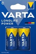 Lot de 2 piles alcalines C/LR14 "LongLife Power" - Varta - Brico Dépôt