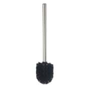 Brosse WC noir chromé -  P. 8 cm x H. 35 cm x l. 8 cm - Brico Dépôt