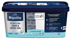 Peinture cave & sous-sol intérieur satin 2,5 L - Ripolin - Brico Dépôt