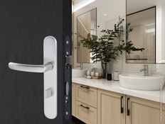 Ensemble de porte entraxe 165 mm avec serrure à condamnation "budget 165 tcd" - Assa Abloy - Brico Dépôt